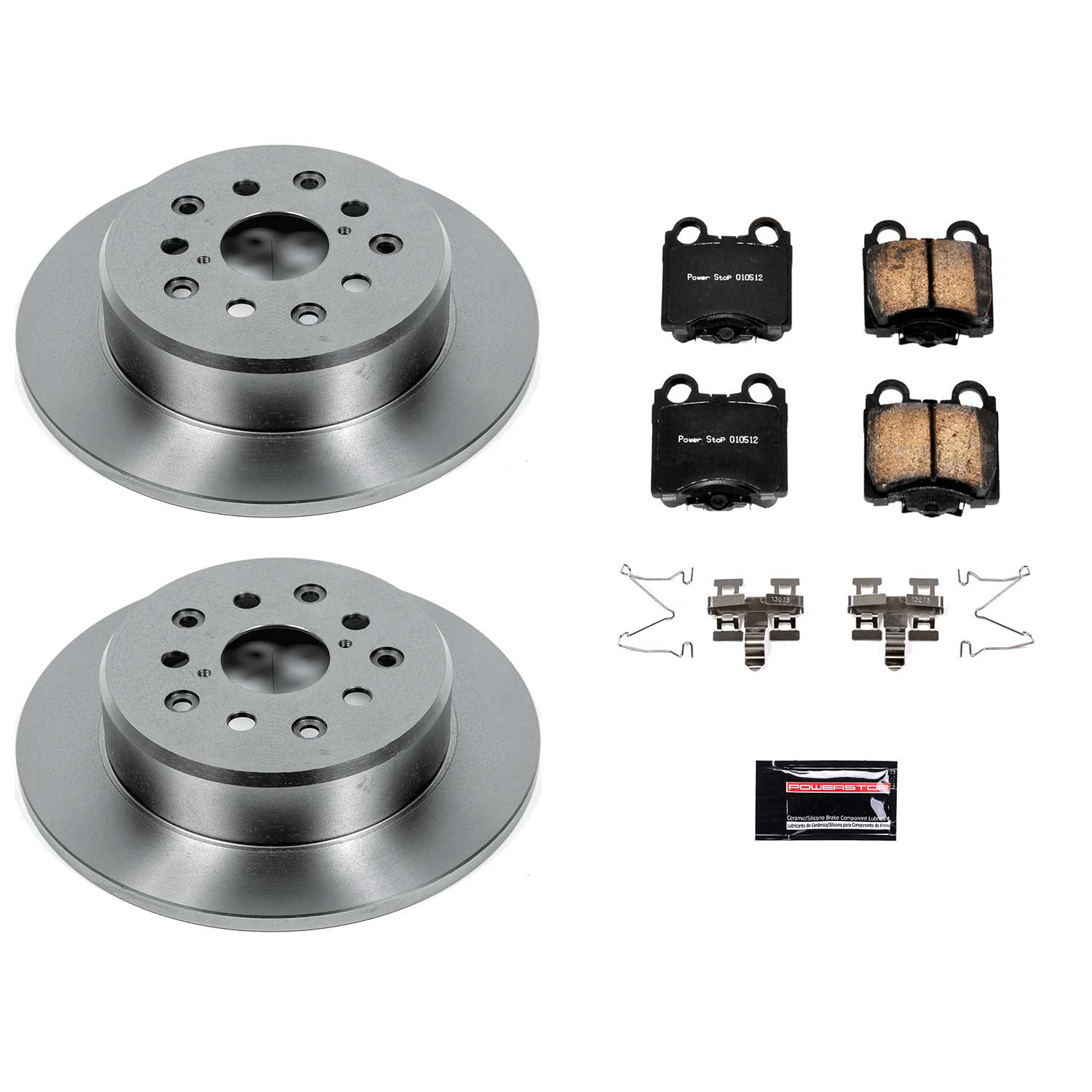 Oe Stock Replacement Low-Dust Ceramic Brake Pad And Rotor Kit