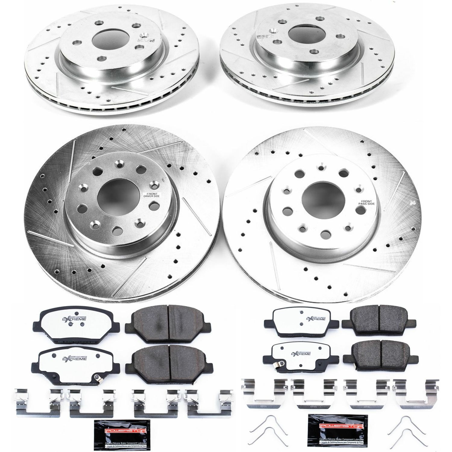 Z26 Street Performance Ceramic Brake Pad and Drilled & Slotted Rotor Kit