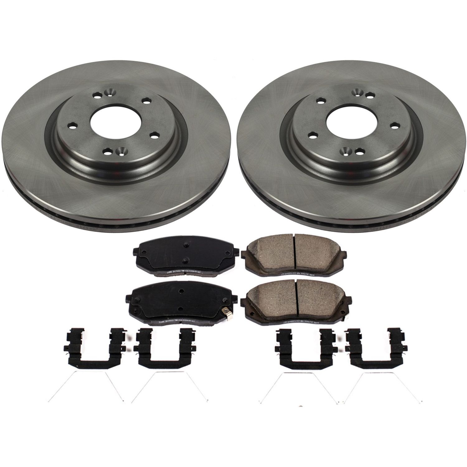 Oe Stock Replacement Low-Dust Ceramic Brake Pad And Rotor Kit
