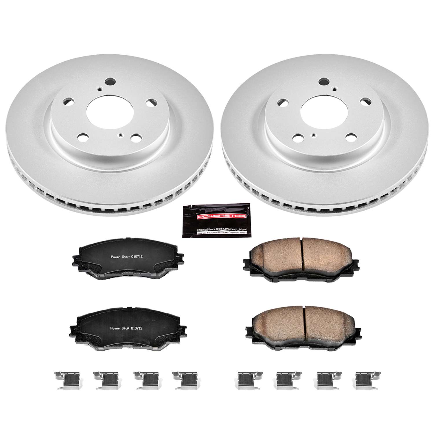 Evolution Coated Rotor And Low-Dust Ceramic Brake Pad Kit