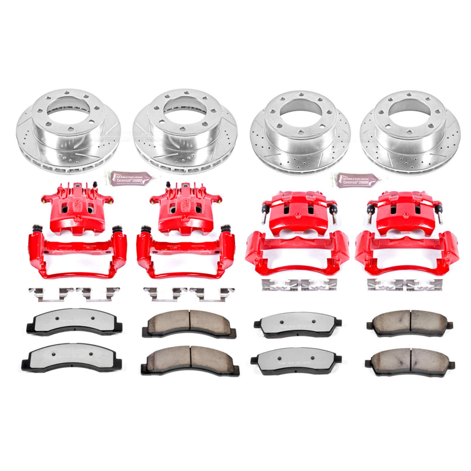 Z36 Truck and SUV Ceramic Brake Pad, Drilled & Slotted Rotor, and Caliper Kit