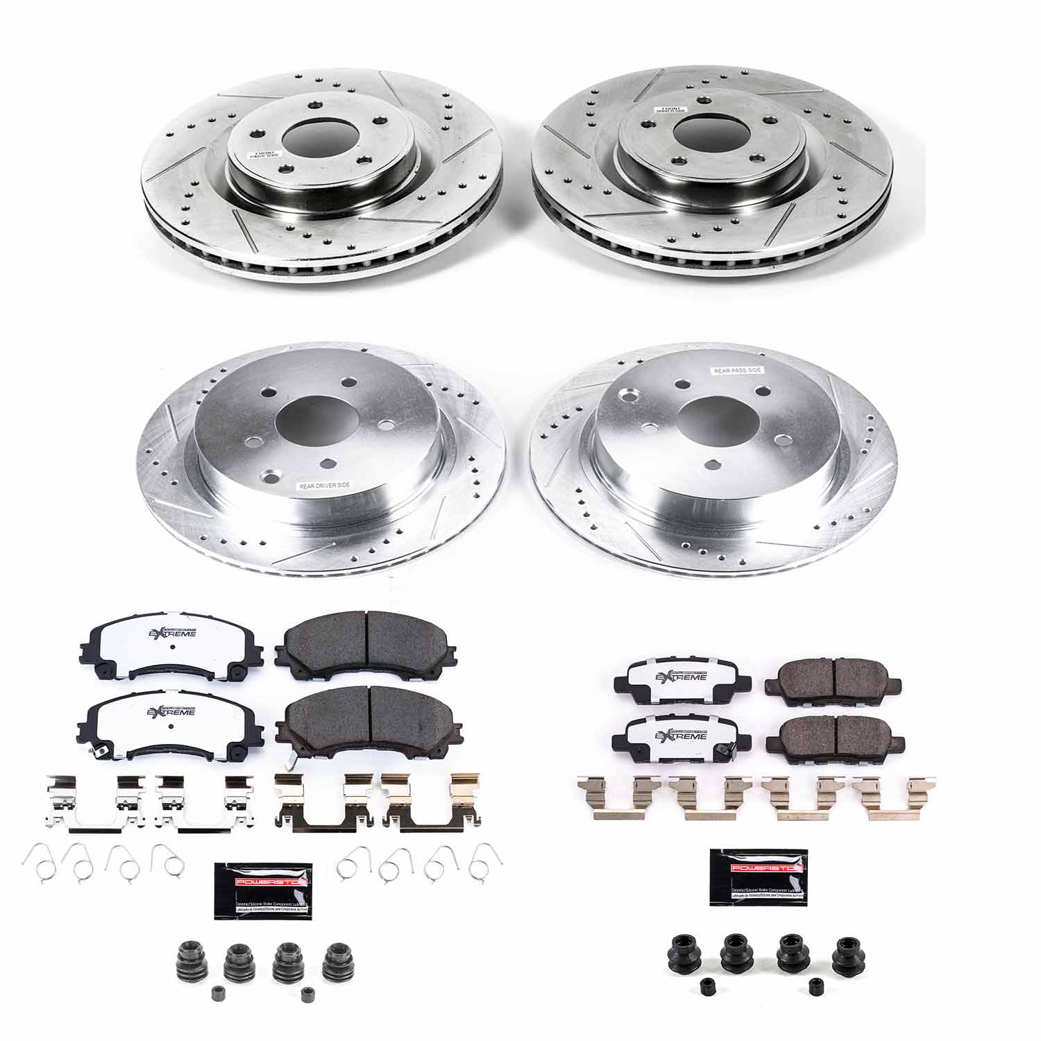 Z26 Street Performance Ceramic Brake Pad and Drilled & Slotted Rotor Kit