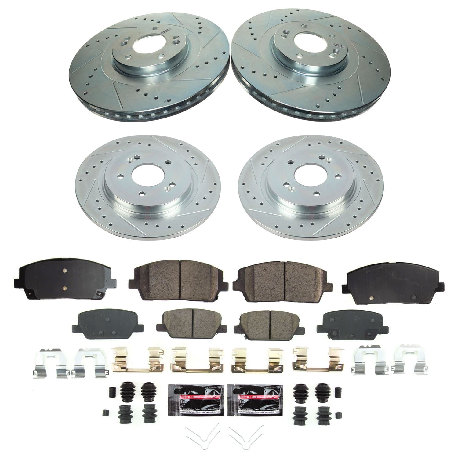 Z23 Daily Driver Carbon-Fiber Ceramic Brake Pad and Drilled & Slotted Rotor Kit