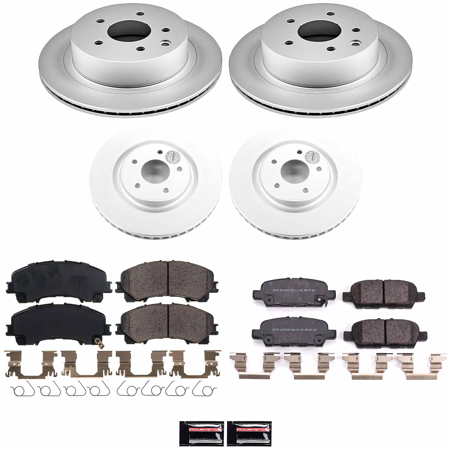 Evolution Coated Rotor And Low-Dust Ceramic Brake Pad Kit