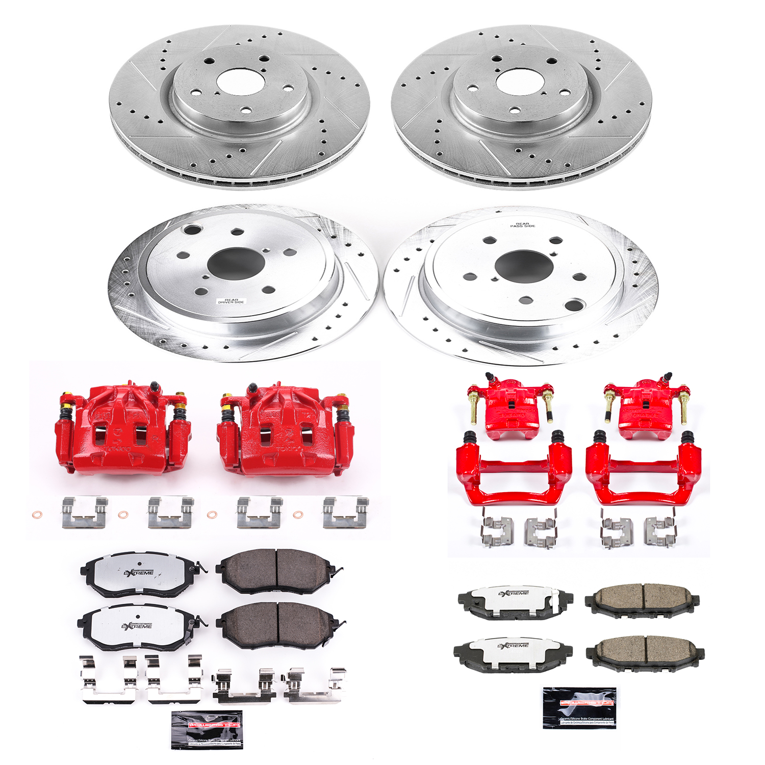 Z26 Street Performance Ceramic Brake Pad, Drilled Slotted Rotor, and Caliper Kit