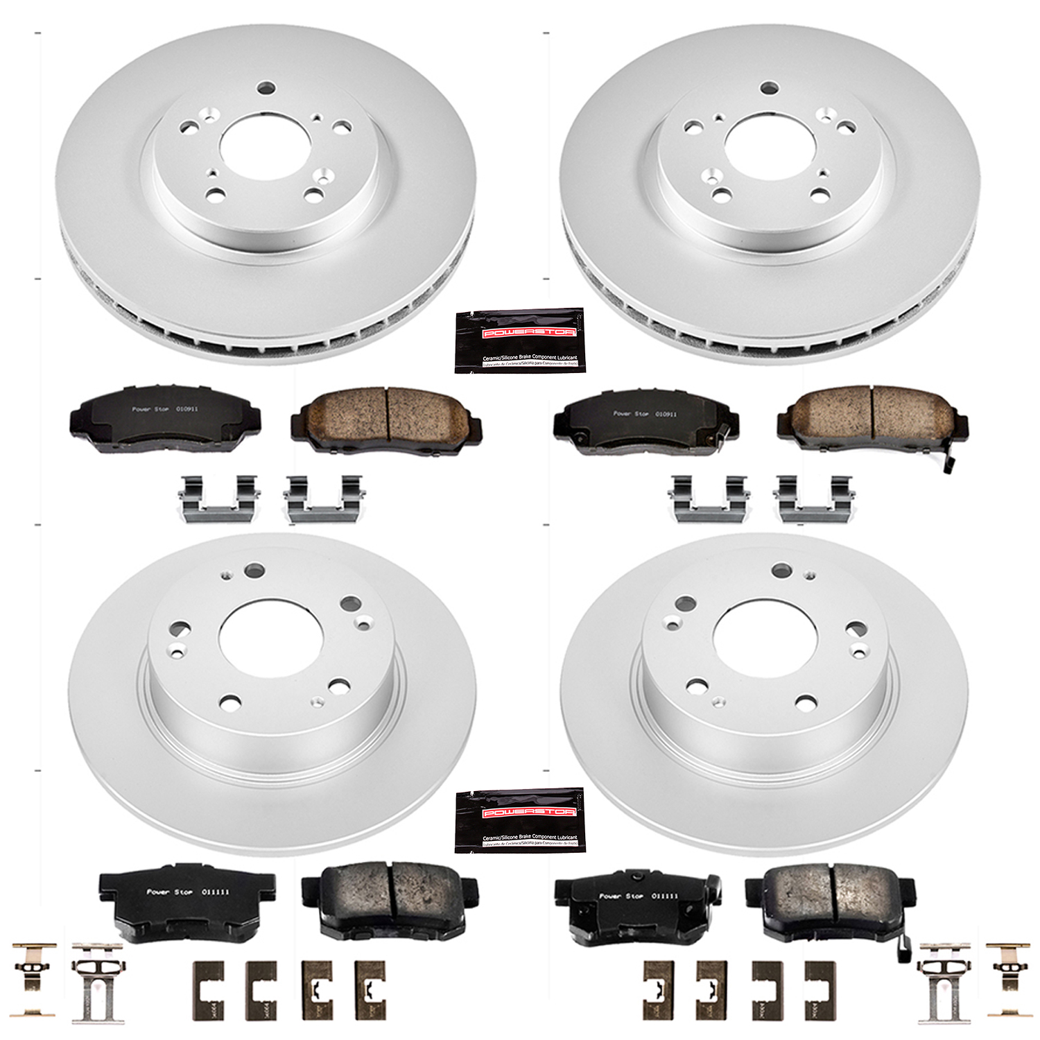 Evolution Coated Rotor And Low-Dust Ceramic Brake Pad Kit