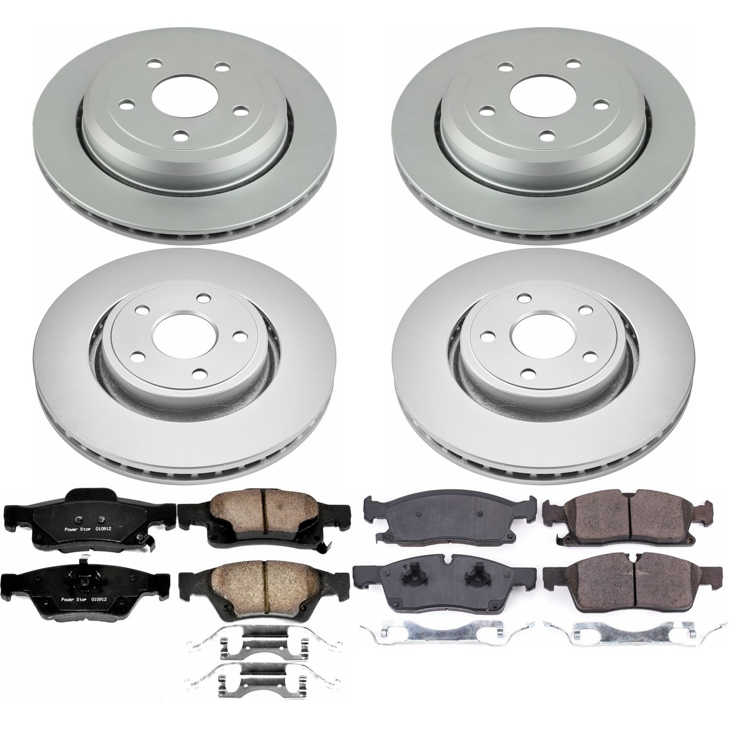 Evolution Coated Rotor And Low-Dust Ceramic Brake Pad Kit