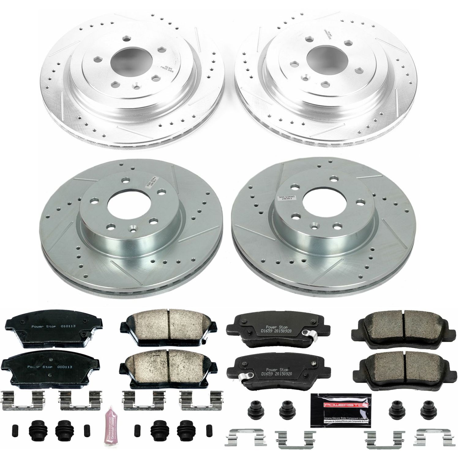 Z23 Daily Driver Carbon-Fiber Ceramic Brake Pad and Drilled & Slotted Rotor Kit