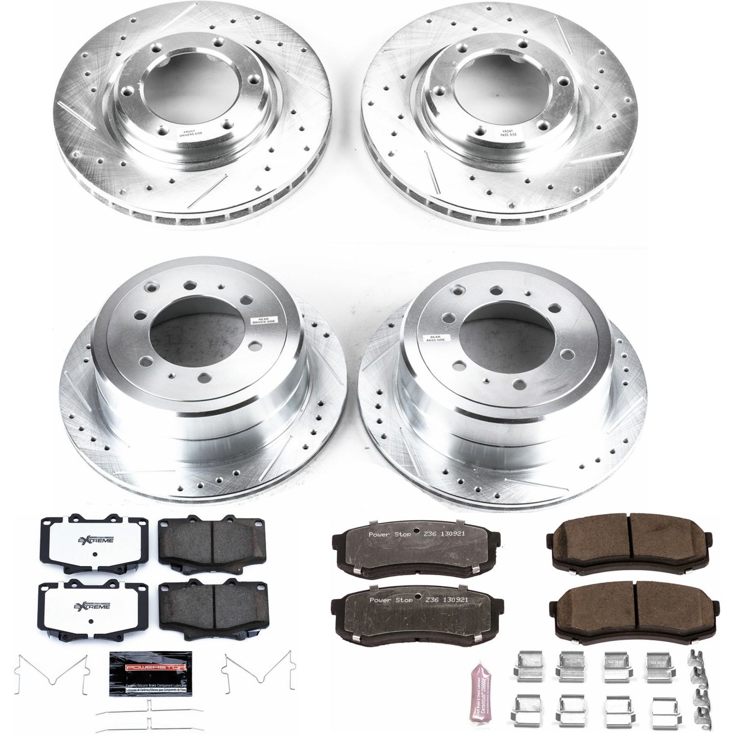 Z36 Truck and SUV Carbon-Fiber Ceramic Brake Pad and Drilled & Slotted Rotor Kit