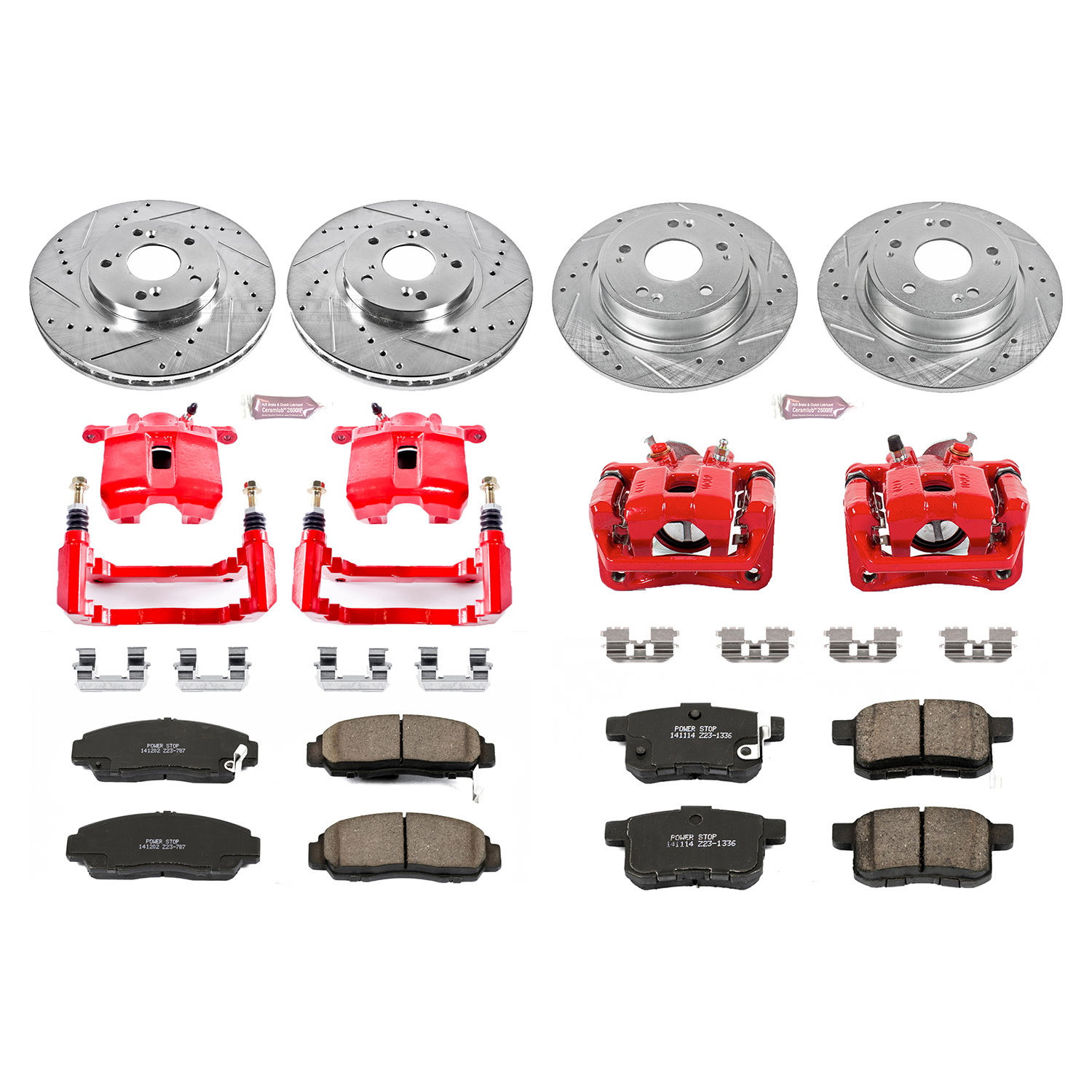 Z23 Daily Driver Carbon-Fiber Ceramic Pads Drilled & Slotted Rotor & Caliper Kit