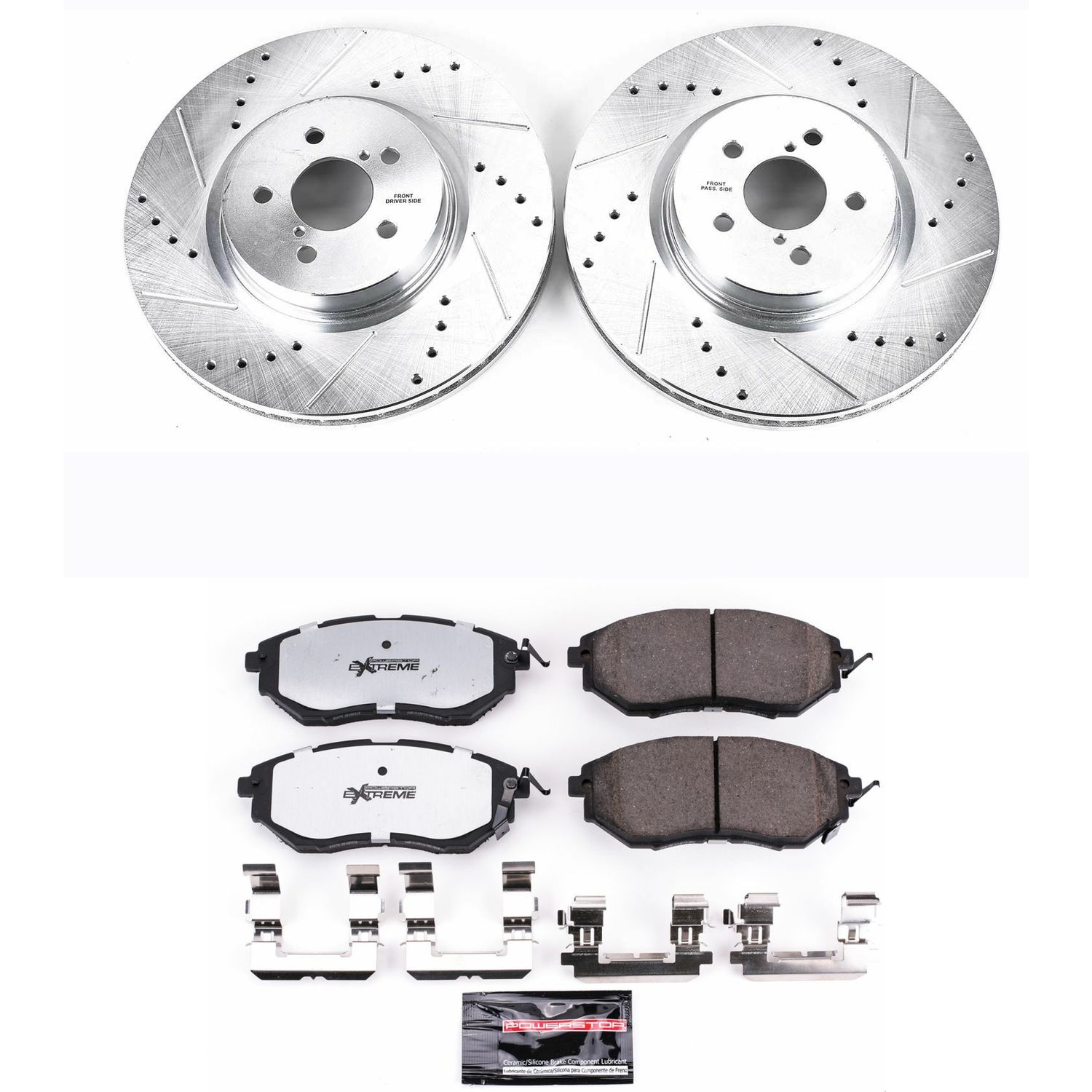 Z26 Street Performance Ceramic Brake Pad and Drilled & Slotted Rotor Kit