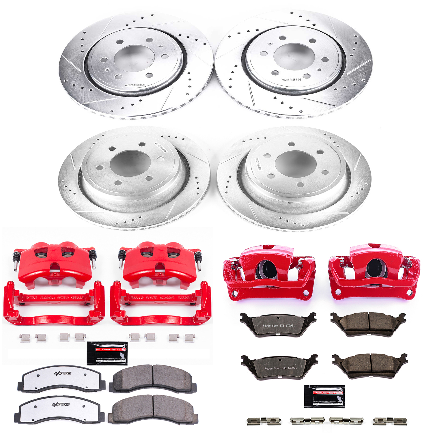 Z36 Truck and SUV Ceramic Brake Pad, Drilled & Slotted Rotor, and Caliper Kit