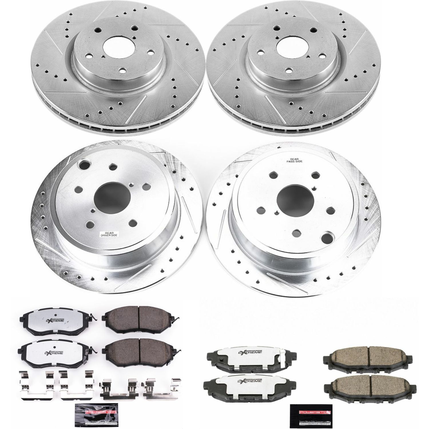 Z26 Street Performance Ceramic Brake Pad and Drilled & Slotted Rotor Kit