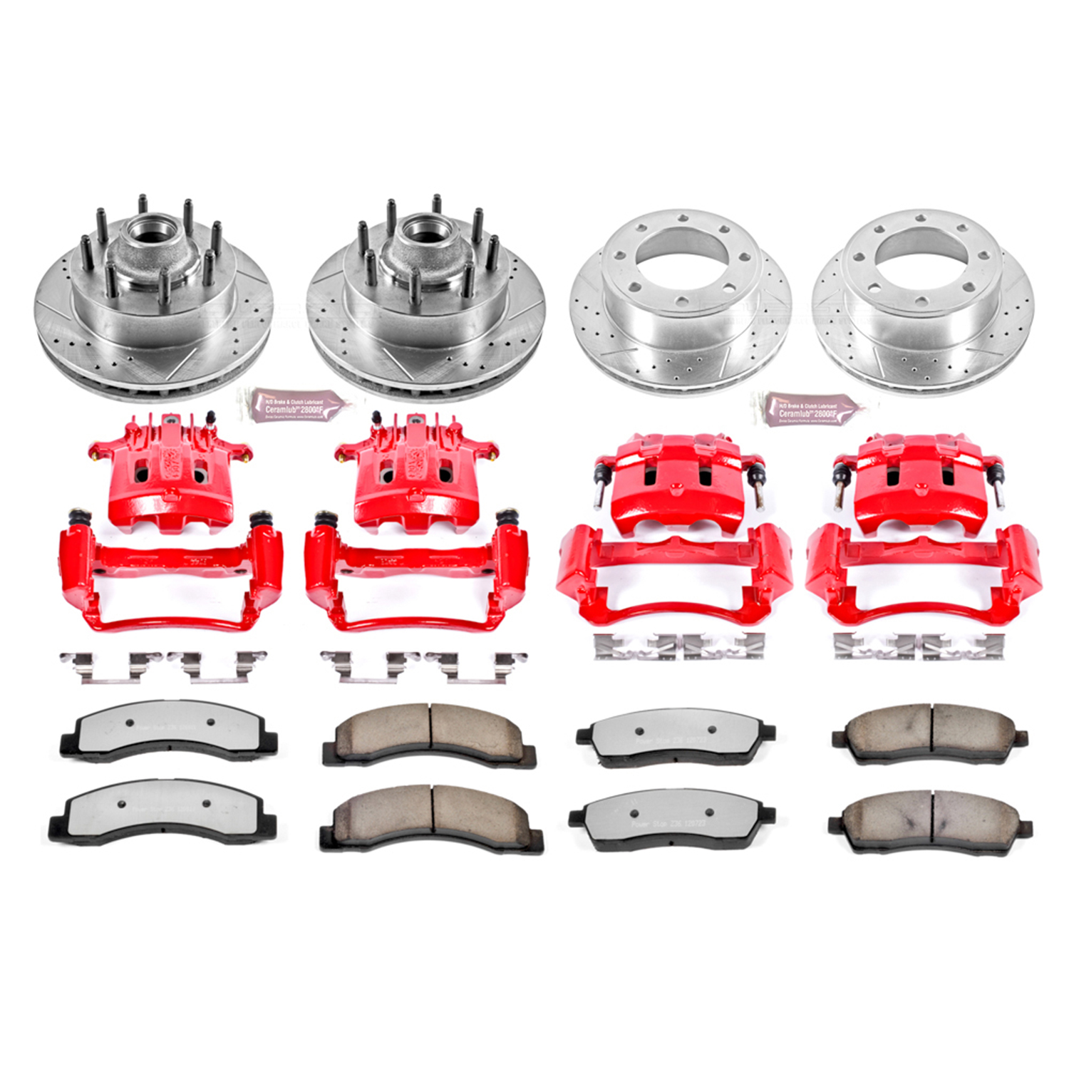 Z36 Truck and SUV Ceramic Brake Pad, Drilled & Slotted Rotor, and Caliper Kit