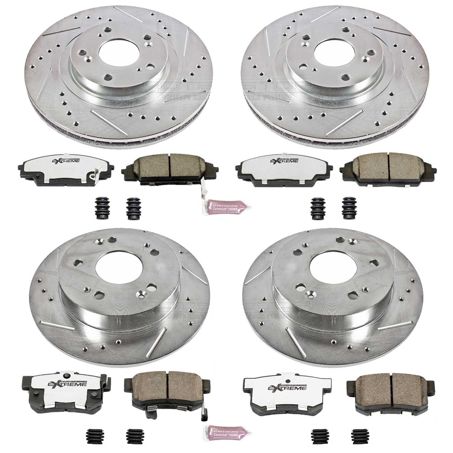 Z26 Street Performance Ceramic Brake Pad and Drilled & Slotted Rotor Kit