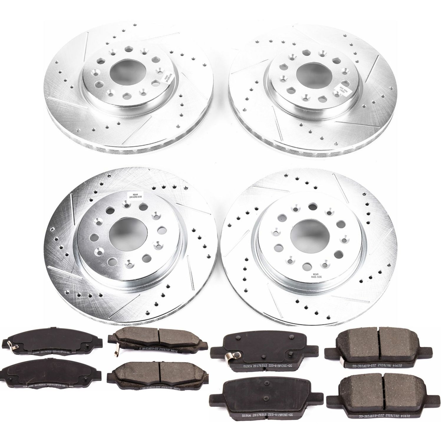 Z23 Daily Driver Carbon-Fiber Ceramic Brake Pad and Drilled & Slotted Rotor Kit
