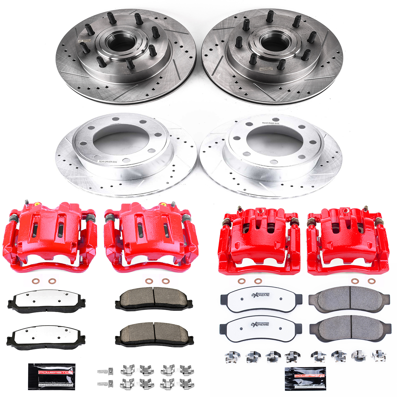 Z36 Truck and SUV Ceramic Brake Pad, Drilled & Slotted Rotor, and Caliper Kit