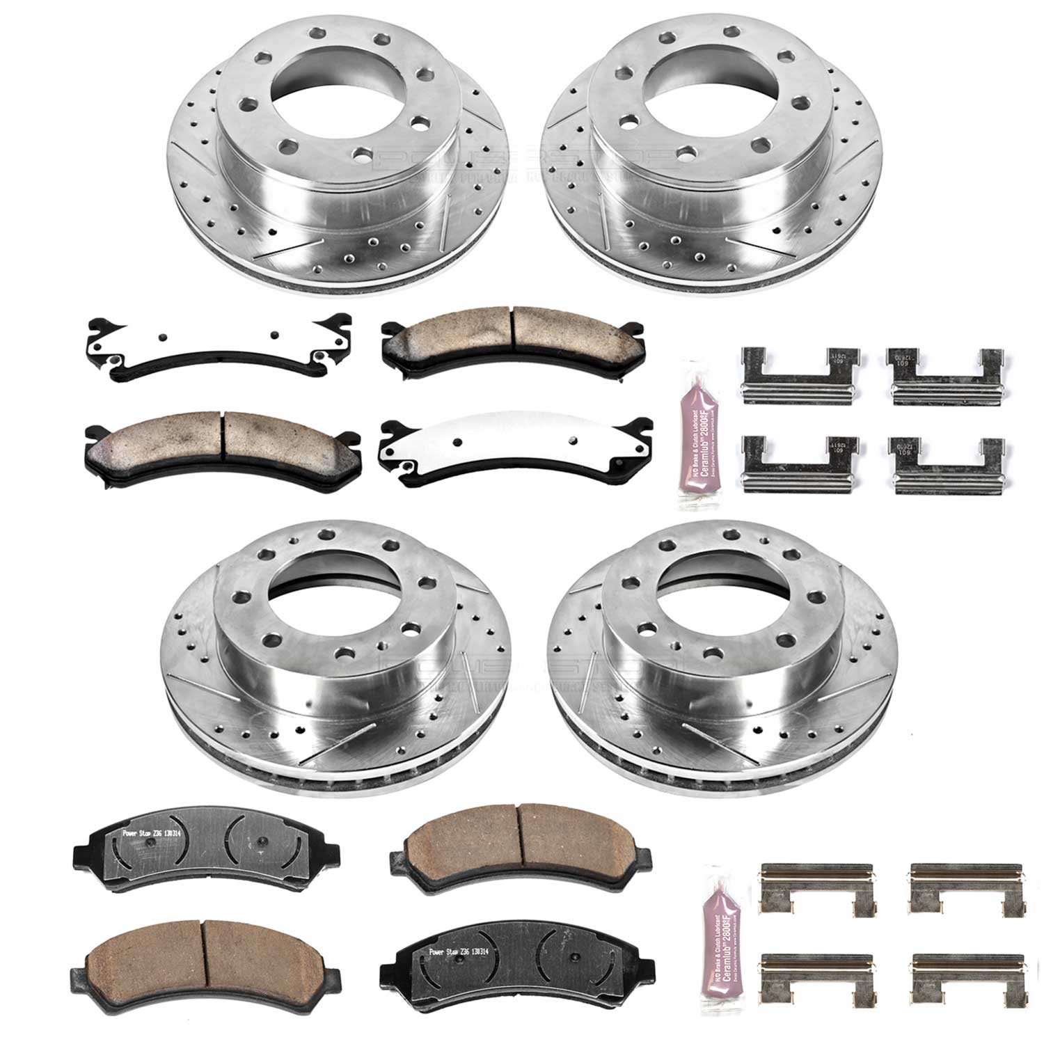 Z36 Truck and SUV Carbon-Fiber Ceramic Brake Pad and Drilled & Slotted Rotor Kit