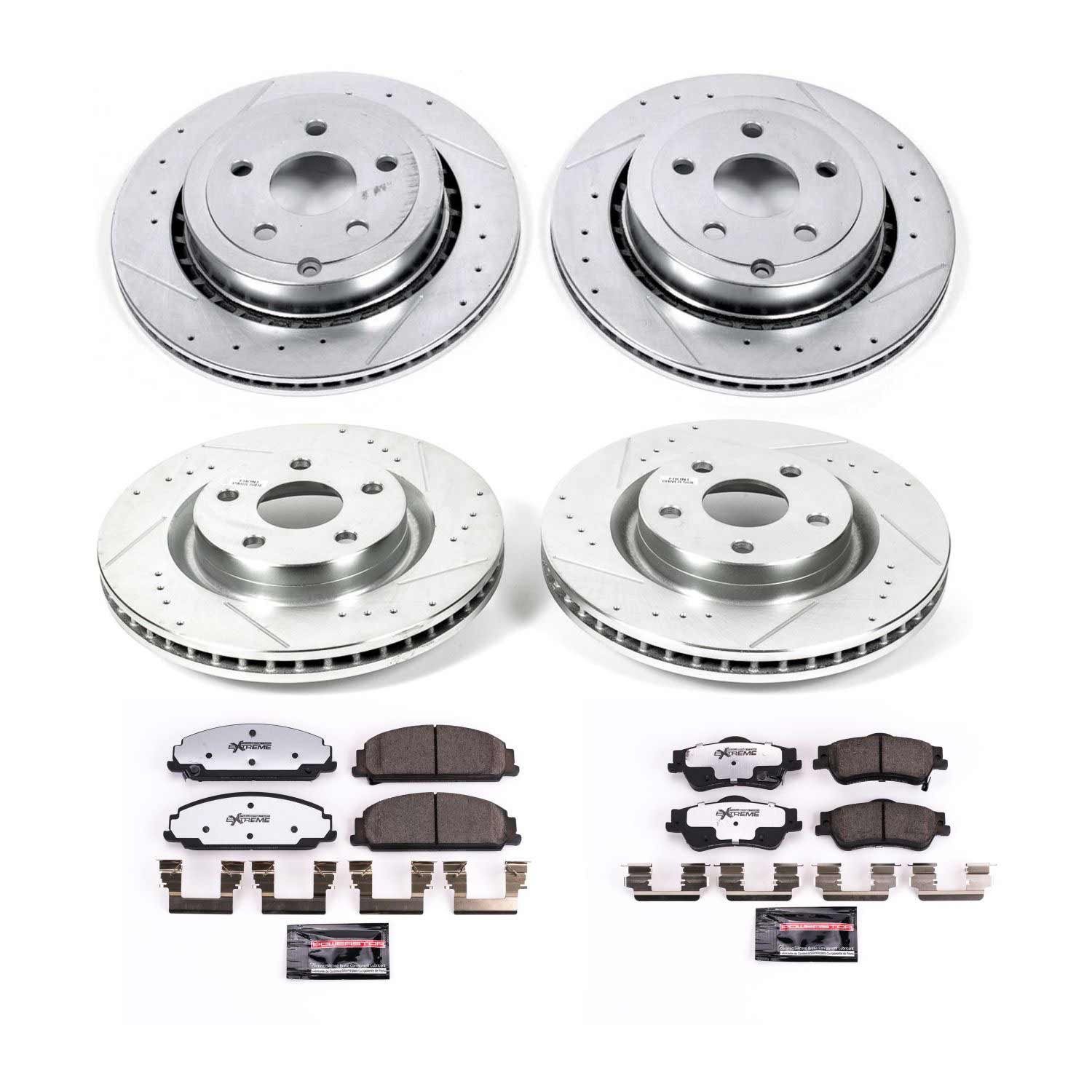Z26 Street Performance Ceramic Brake Pad and Drilled & Slotted Rotor Kit