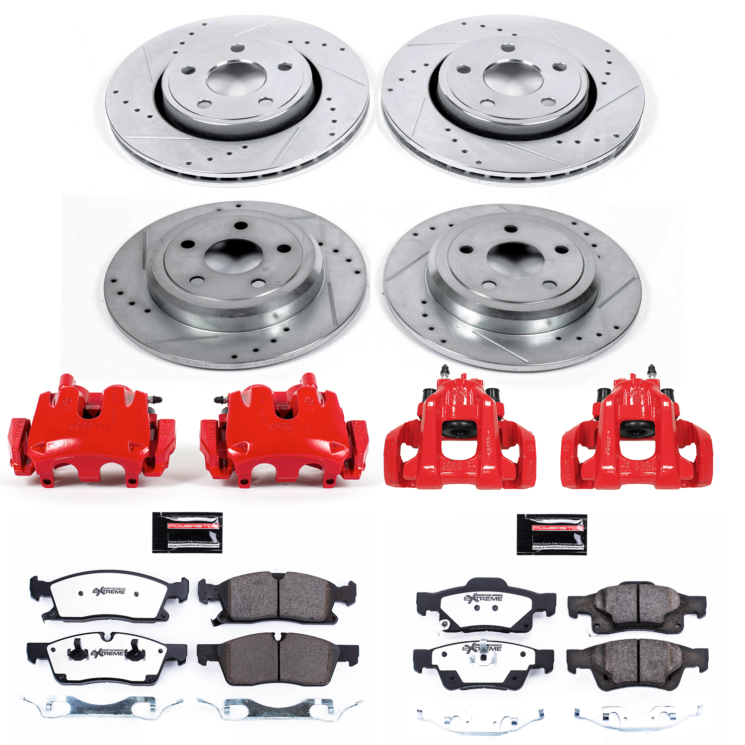 Z36 Truck and SUV Ceramic Brake Pad, Drilled & Slotted Rotor, and Caliper Kit