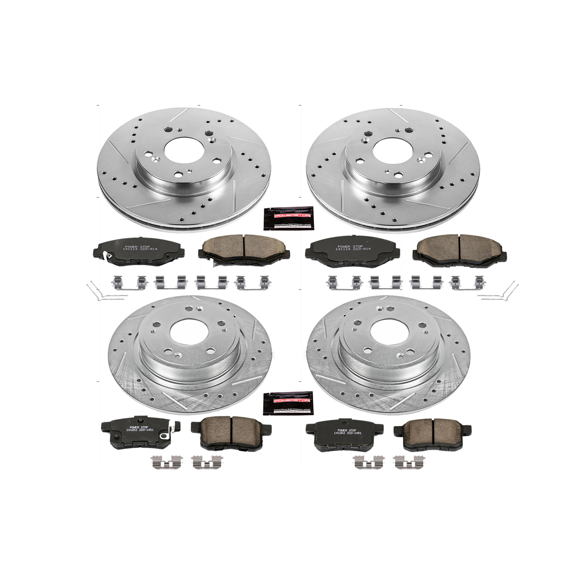 Z23 Daily Driver Carbon-Fiber Ceramic Brake Pad and Drilled & Slotted Rotor Kit