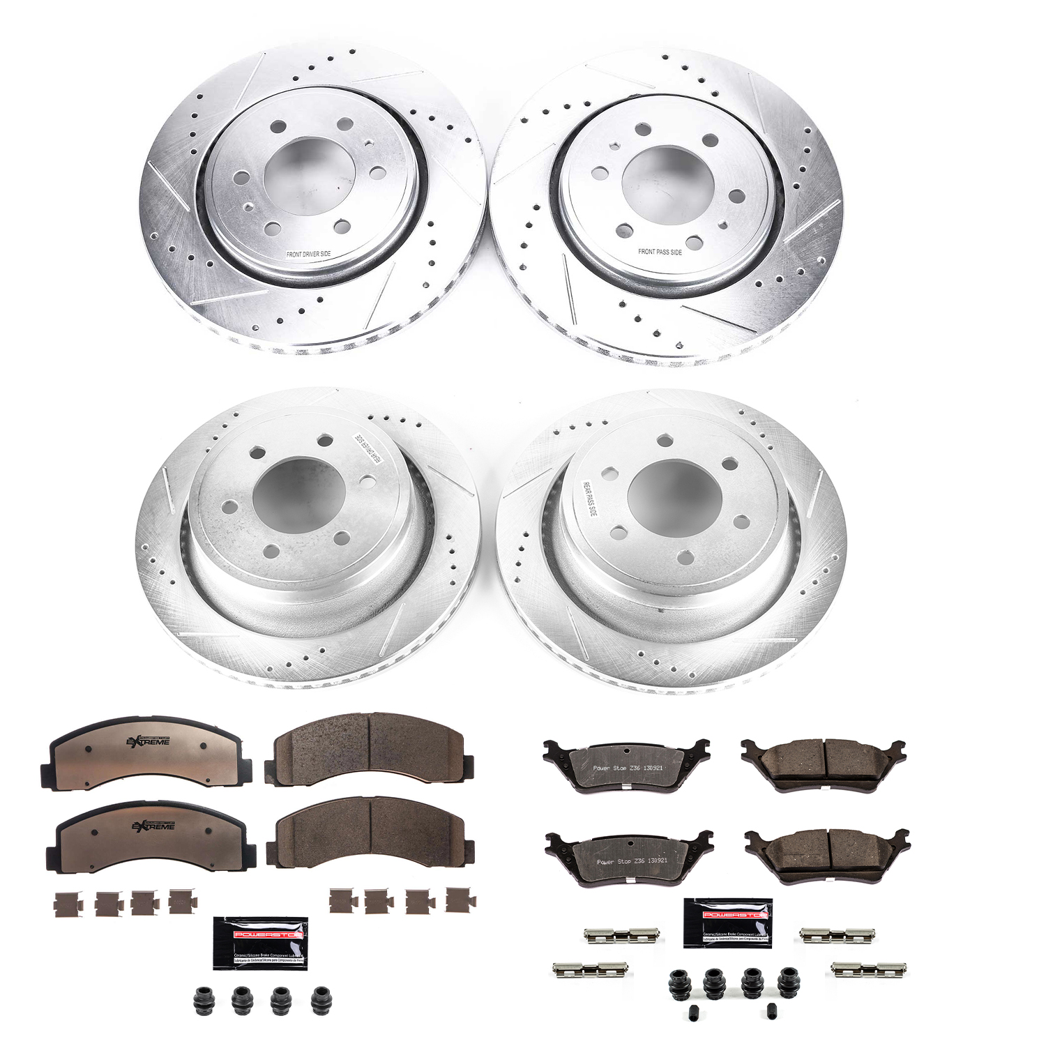 Z36 Truck and SUV Carbon-Fiber Ceramic Brake Pad and Drilled & Slotted Rotor Kit