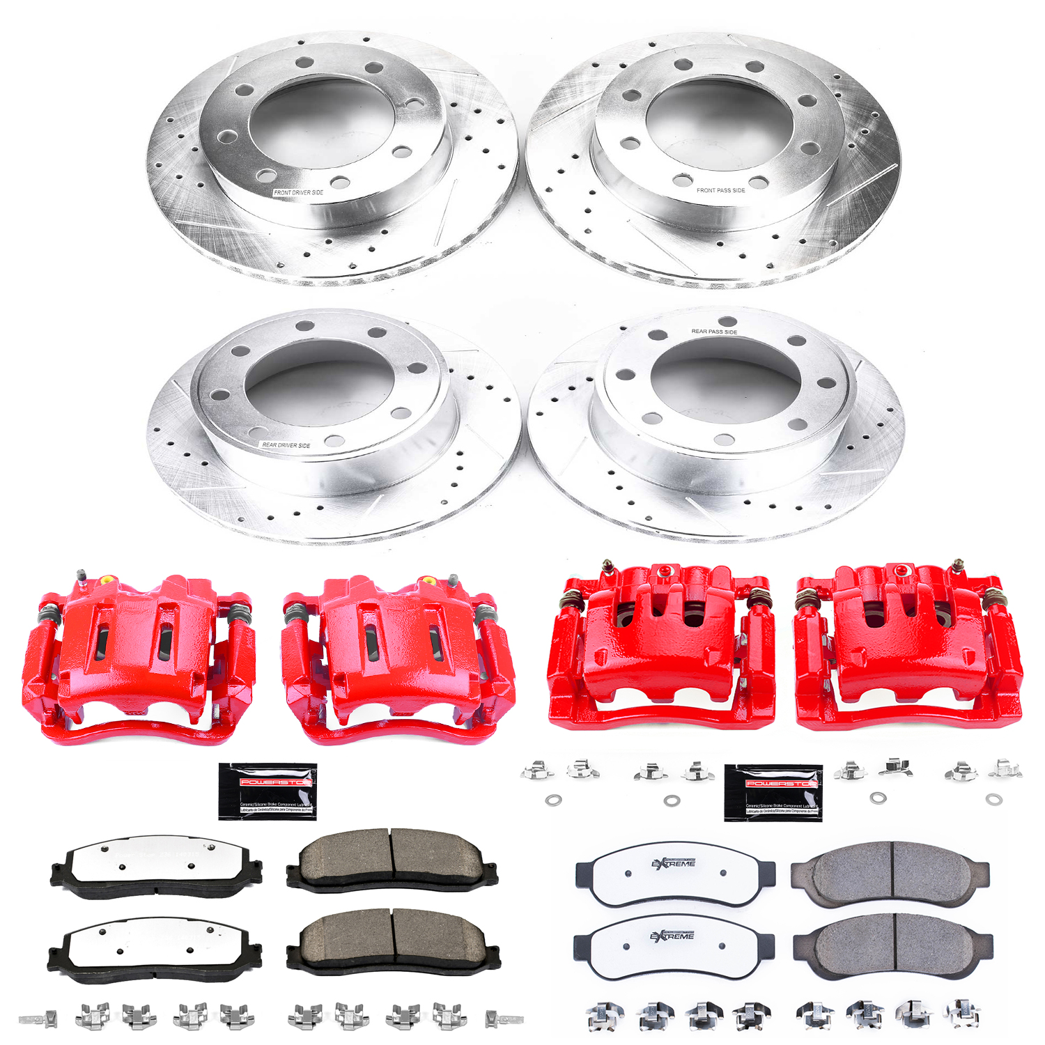 Z36 Truck and SUV Ceramic Brake Pad, Drilled & Slotted Rotor, and Caliper Kit