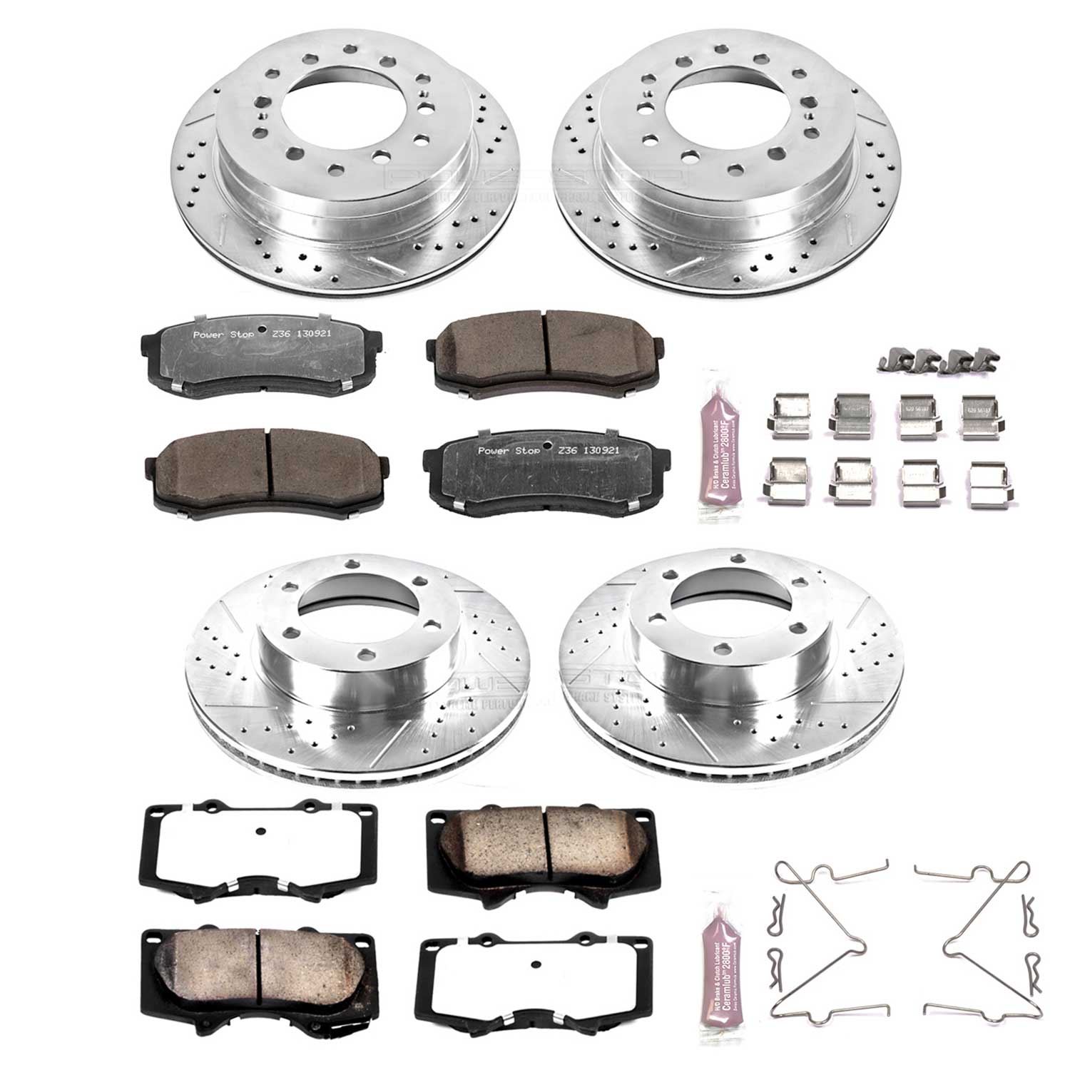 Z36 Truck and SUV Carbon-Fiber Ceramic Brake Pad and Drilled & Slotted Rotor Kit