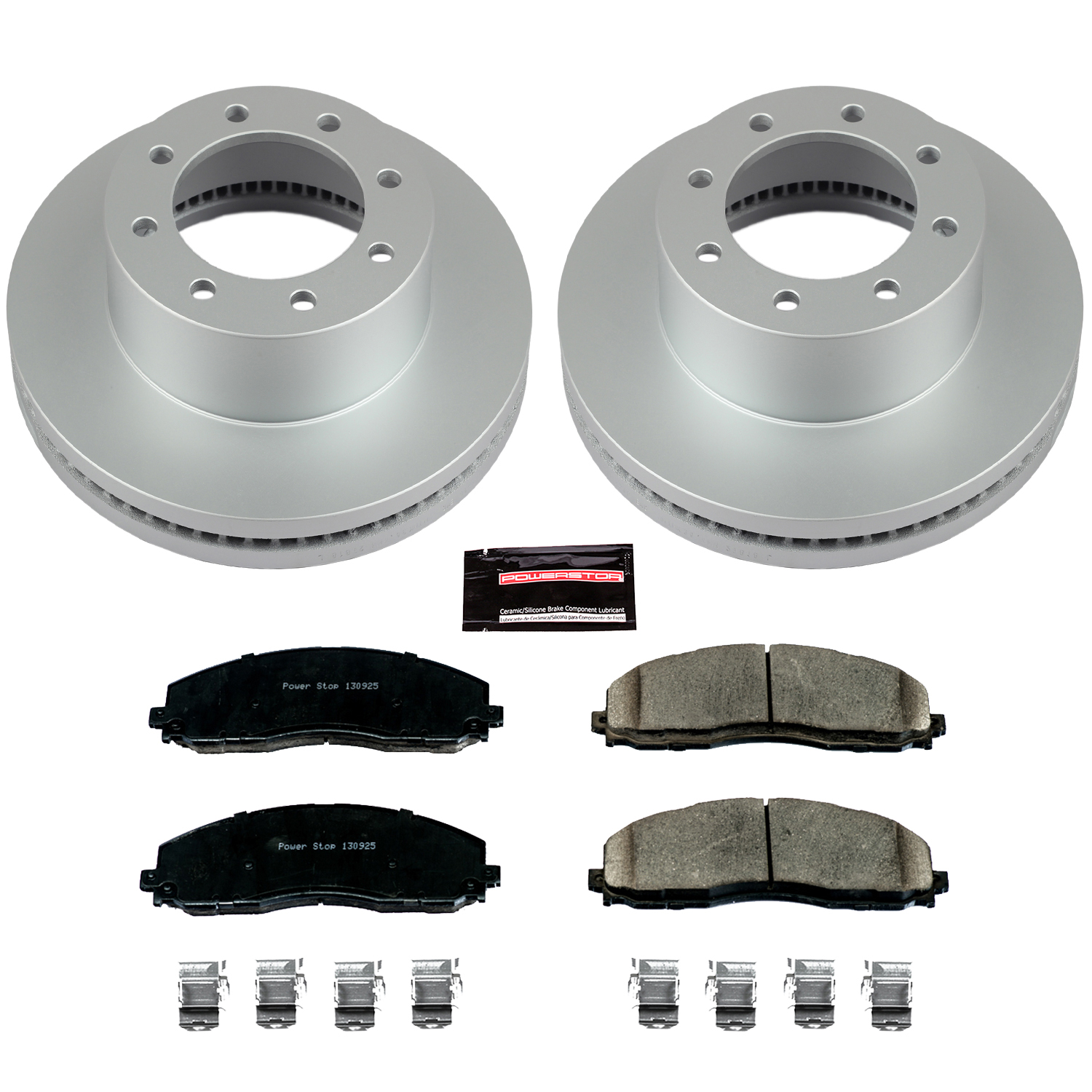 Evolution Coated Rotor And Low-Dust Ceramic Brake Pad Kit