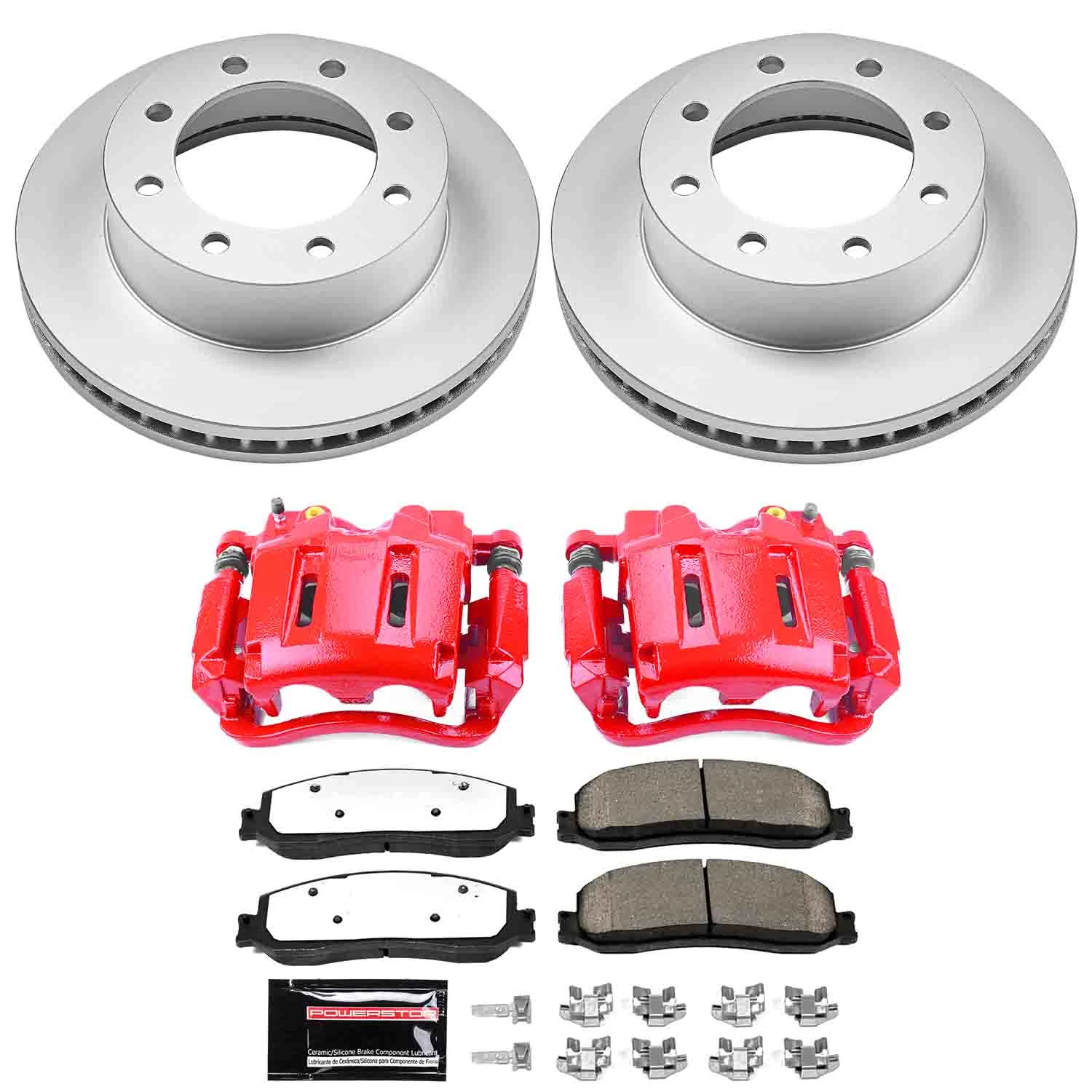 Z36 Truck and Tow Carbon-Fiber Ceramic Pad, Coated Rotor, and PC Caliper Kit