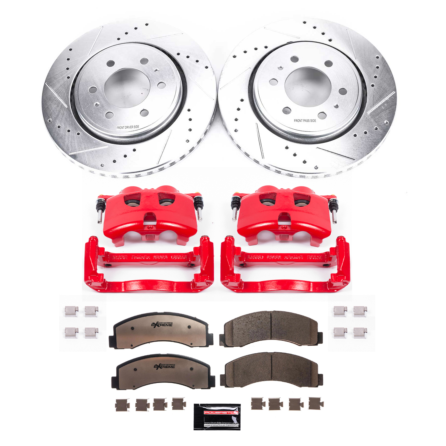 Z36 Truck and SUV Ceramic Brake Pad, Drilled & Slotted Rotor, and Caliper Kit