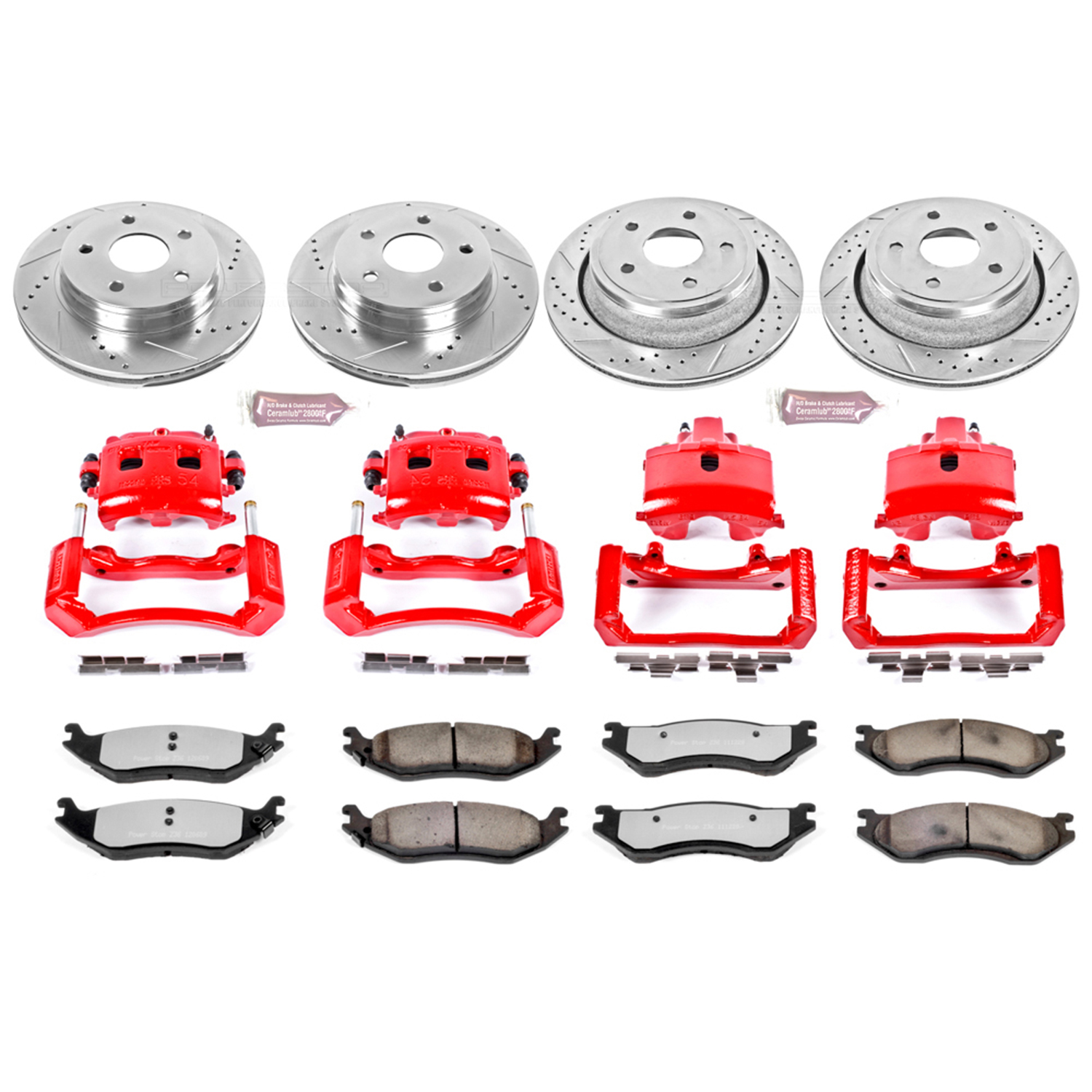 Z36 Truck and SUV Ceramic Brake Pad, Drilled & Slotted Rotor, and Caliper Kit