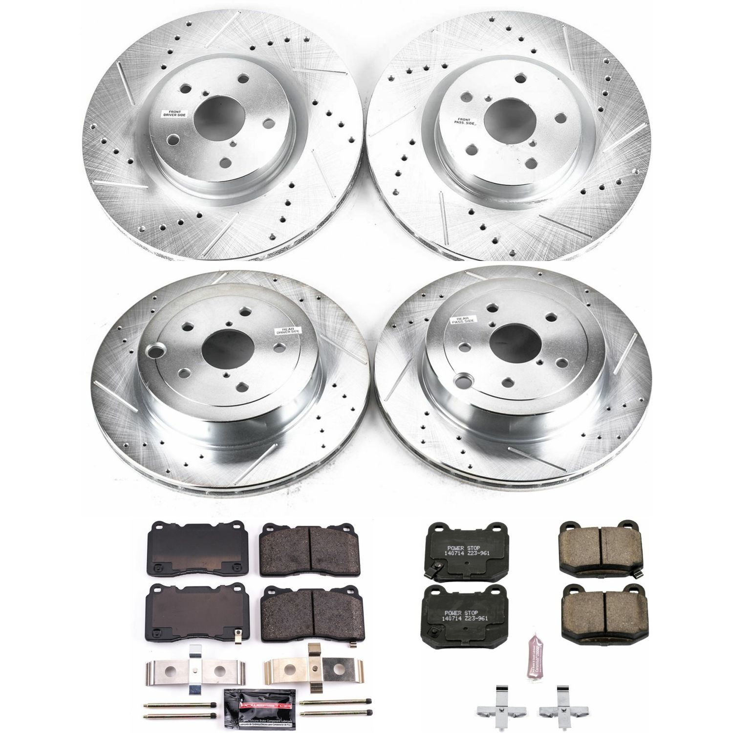 Z23 Daily Driver Carbon-Fiber Ceramic Brake Pad and Drilled & Slotted Rotor Kit
