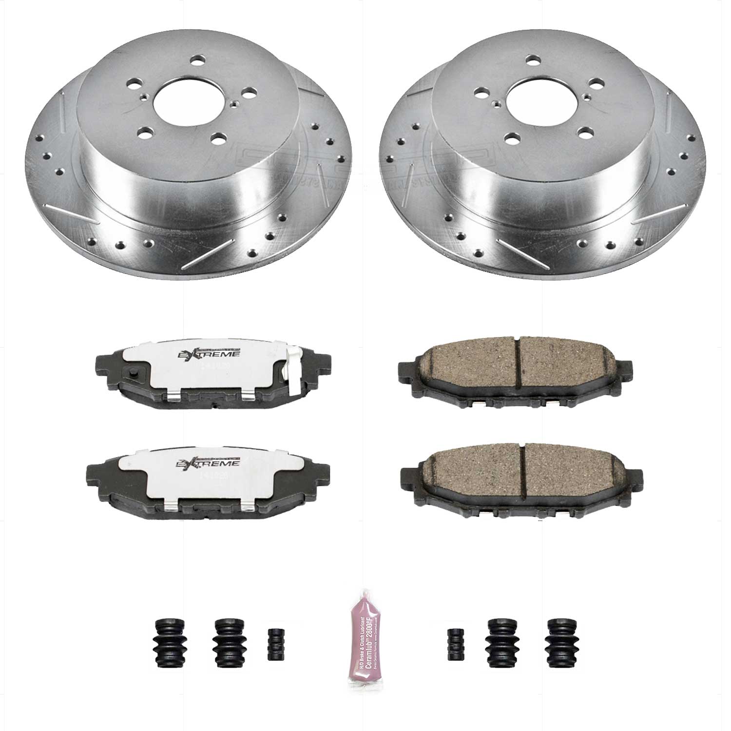 Z26 Street Performance Ceramic Brake Pad and Drilled & Slotted Rotor Kit
