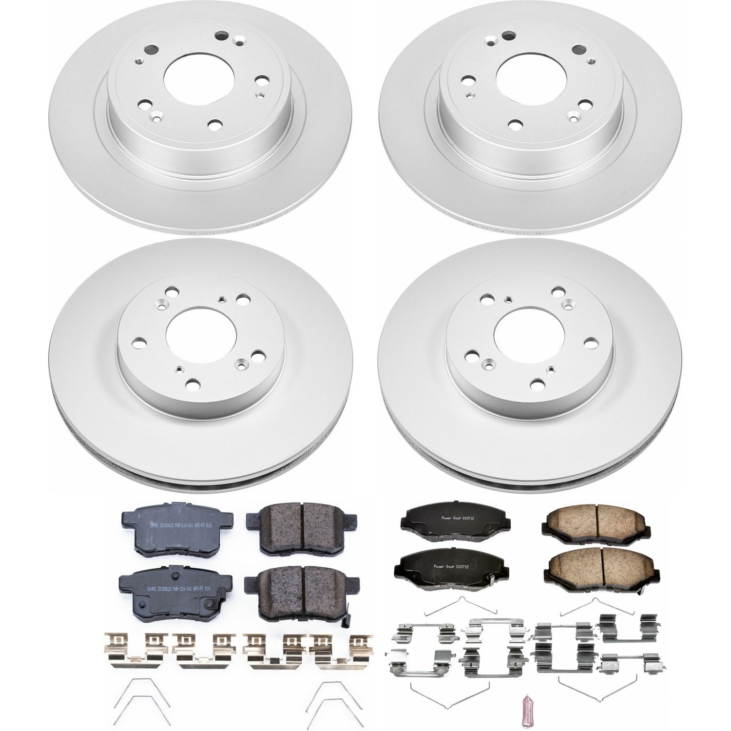 Evolution Coated Rotor And Low-Dust Ceramic Brake Pad Kit
