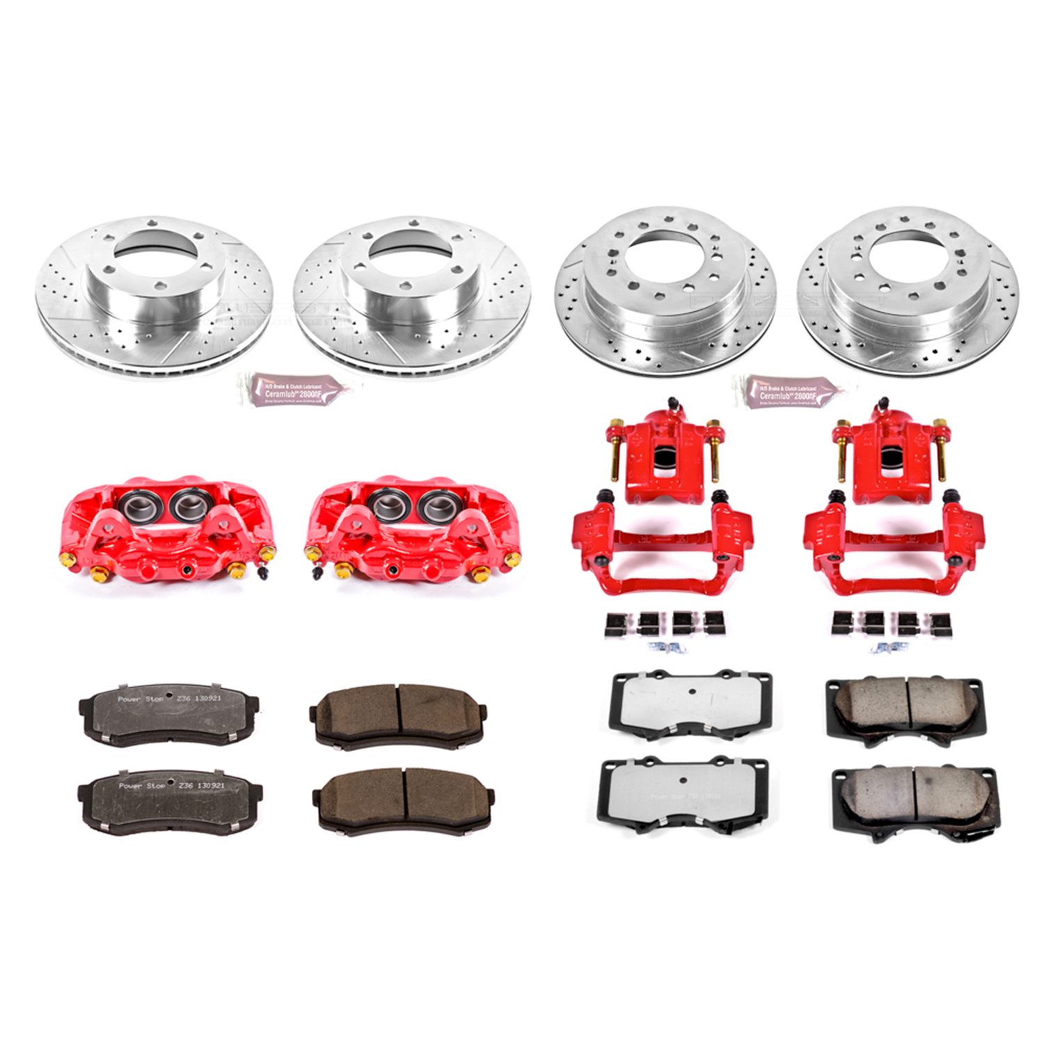 Z36 Truck and SUV Ceramic Brake Pad, Drilled & Slotted Rotor, and Caliper Kit