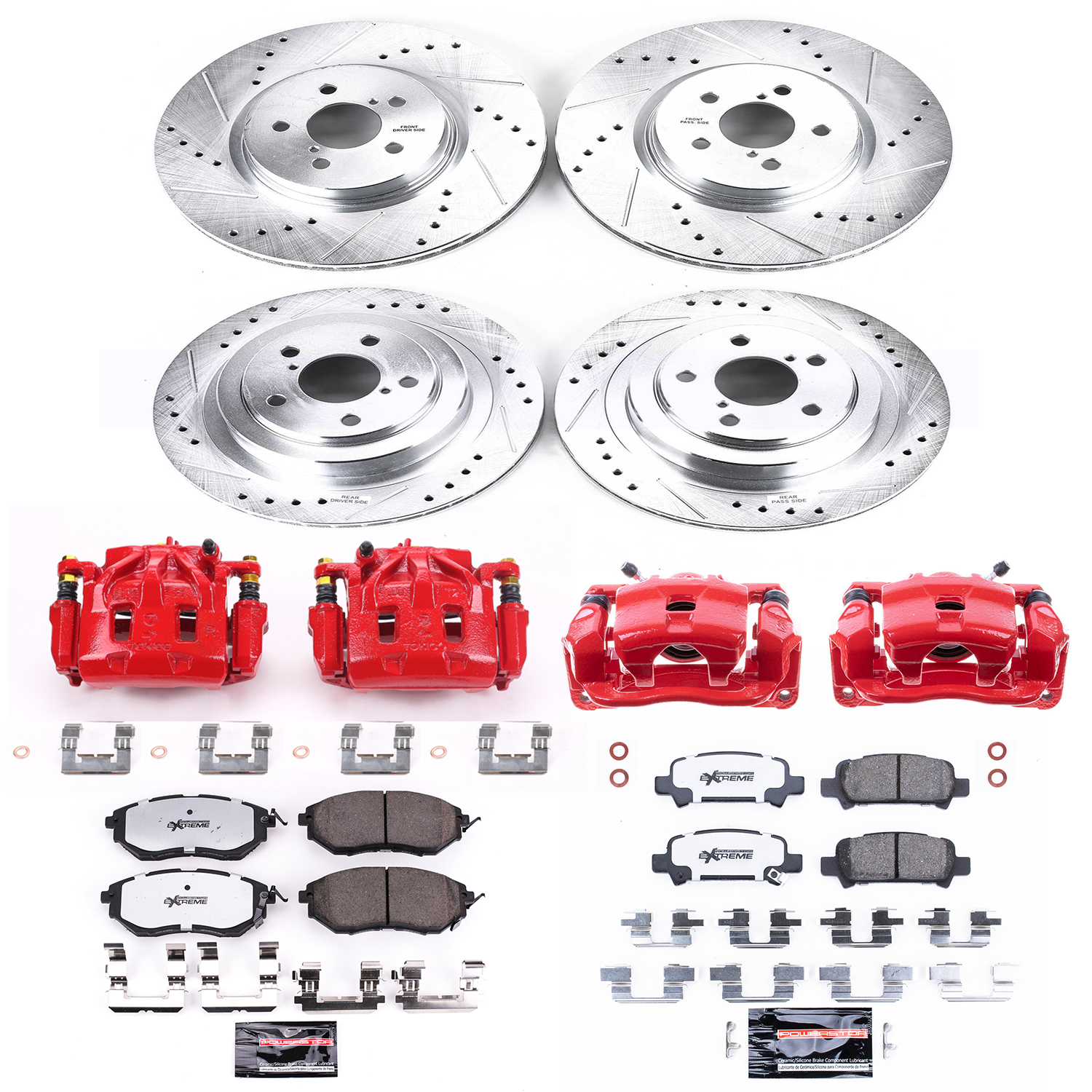 Z26 Street Performance Ceramic Brake Pad, Drilled Slotted Rotor, and Caliper Kit