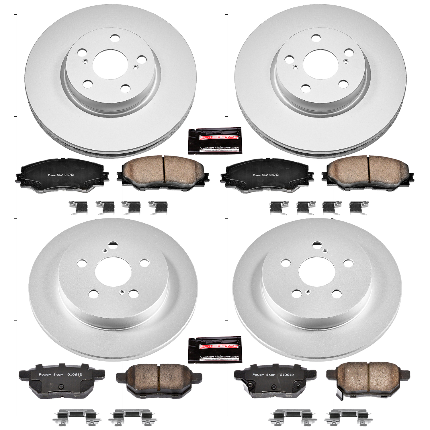 Evolution Coated Rotor And Low-Dust Ceramic Brake Pad Kit