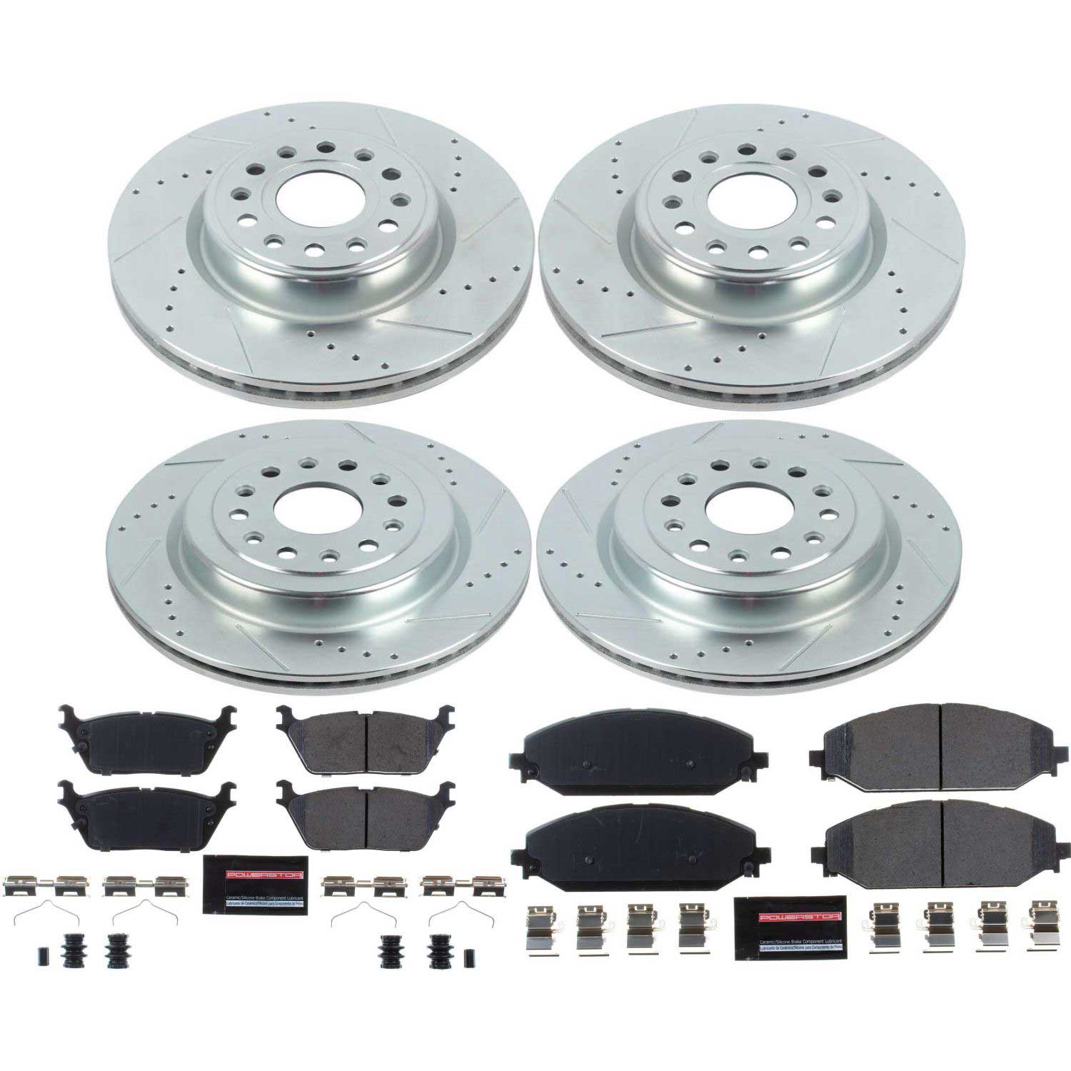Z23 Daily Driver Carbon-Fiber Ceramic Brake Pad and Drilled & Slotted Rotor Kit