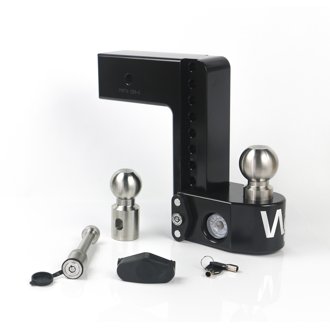Black Drop Hitch - 8" Drop for 3" Shank w/Hitch Pin Lock