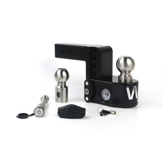 Black Drop Hitch - 4" Drop for 2" Shank w/Hitch Pin Lock