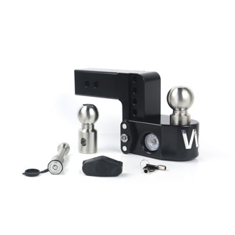 Black Drop Hitch - 4" Drop for 2.5" Shank w/Hitch Pin Lock
