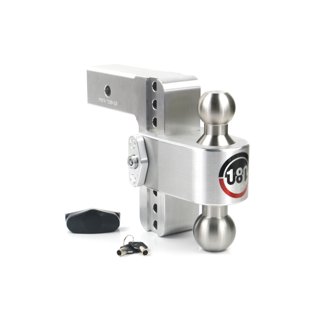 180 Hitch - Drop Hitch w/SS Combo Ball -  6" Drop for 2.5" Shank