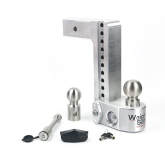 Adjustable Drop Hitch - 10" Drop for 2.5" Shank w/Hitch Lock Pin
