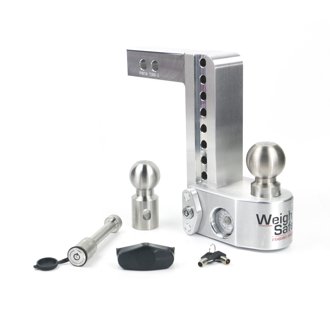 Adjustable Drop Hitch - 8" Drop for 2" Shank w/Hitch Lock Pin