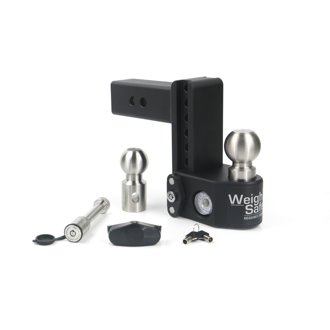 Steel Adjustable Drop Hitch - 6" Drop & 2.5" Shank w/Hitch Pin Lock