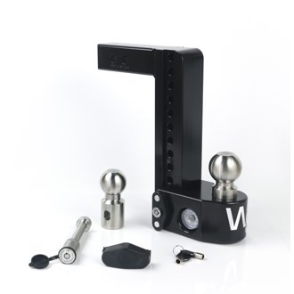 Black Drop Hitch - 10" Drop for 2" Shank w/Hitch Pin Lock
