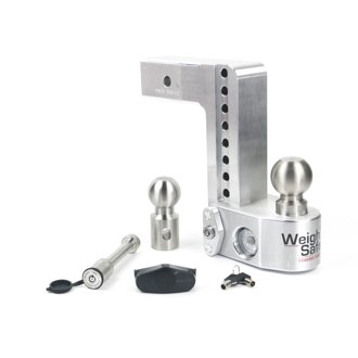 Adjustable Drop Hitch - 8" Drop for 2.5" Shank w/Hitch Lock Pin