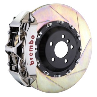 03-13 Flying Spur Front GTR BBK 6 Piston Billet 411x34 2pc Rotor Slotted Type1 - Nickel