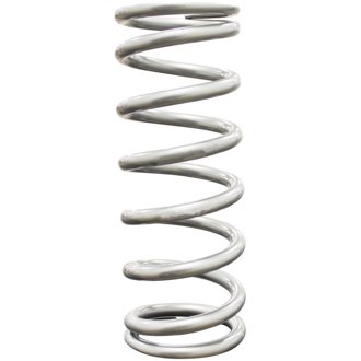 Spring, Cr-Si High Travel 2-1/2" Id 9" X 250 Lbs/In. Silver Pwdr Coat